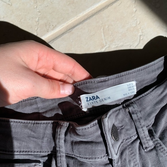 Zara Gray Sparkle Embellished Skinny Jeans Size 6 - Picture 4 of 11